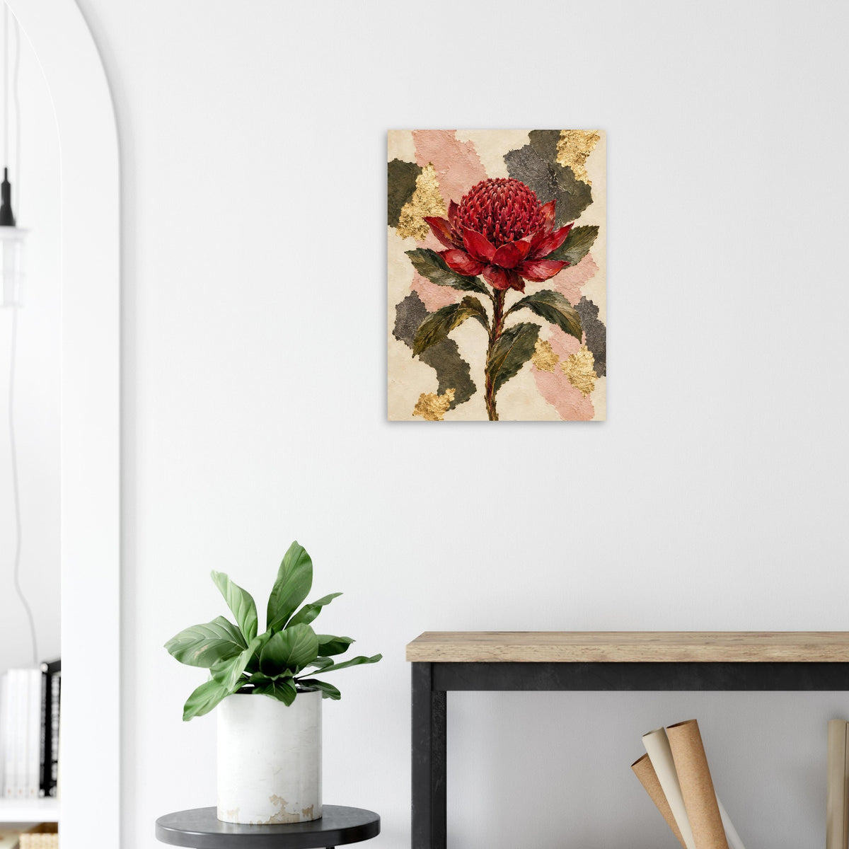 Waratah Australian Native Flower Fine Art Poster