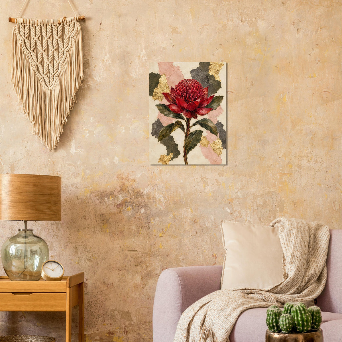 Waratah Australian Native Flower Fine Art Poster
