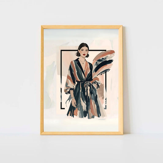 Modern Muse Digital Wall Art, Bold Fashion Illustration Print