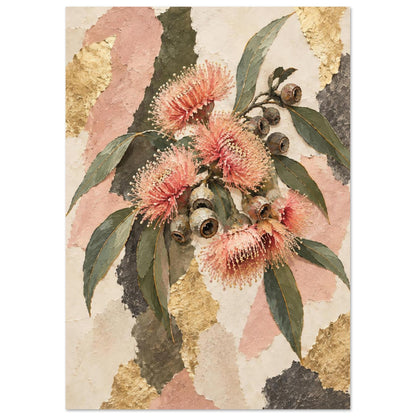 Flowering Gum Australian Native Flower Fine Art Poster 21x29.7 cm 8x12"