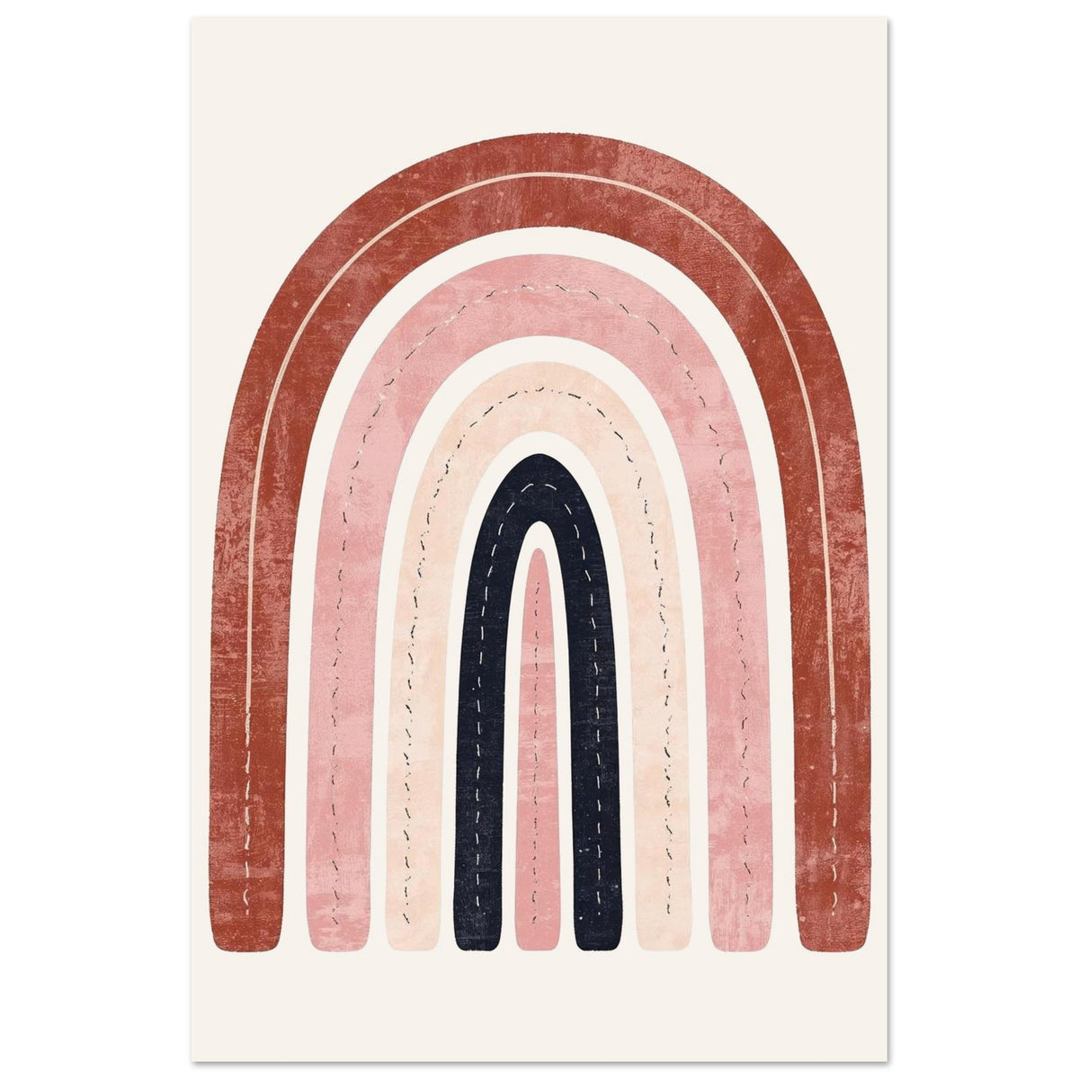 Boho Rainbow Serenity Fine Art Poster - Modern Earthy Nursery Decor & Art Print 40x60 cm 16x24″