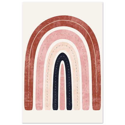 Boho Rainbow Serenity Fine Art Poster - Modern Earthy Nursery Decor & Art Print 40x60 cm 16x24″