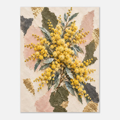 Golden Wattle Australian Native Flower Fine Art Poster