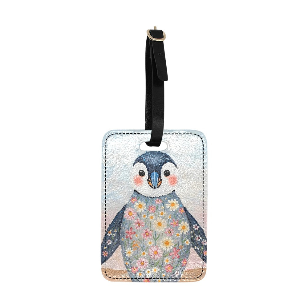 Floral Penguin Luggage Cover One Size ART00019 - Luggage Tag Luggage Tag