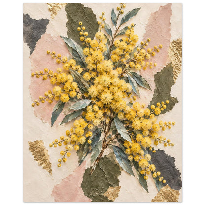 Golden Wattle Australian Native Flower Fine Art Poster 40x50 cm 16x20″