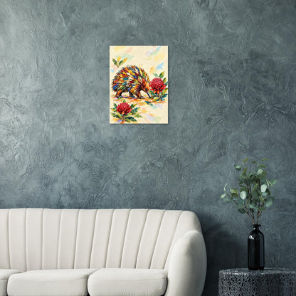 Echidna Painted Australian Animal Fine Art Poster