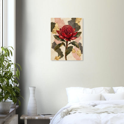 Waratah Australian Native Flower Fine Art Poster
