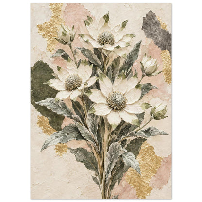 Flannel Flower Australian Native Flower Fine Art Poster 13x18 cm 5x7″