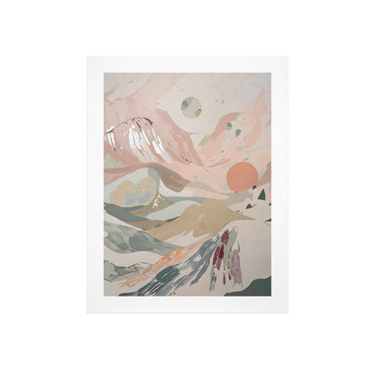 Celestial Dusk – Abstract Pastel Landscape Canvas Wall Art Print 12"x16" (30 x 40cm)