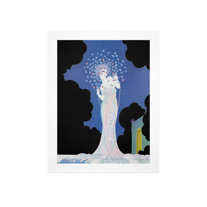 Ms Vogue – Vintage Glamour Lady Portrait Canvas Wall Art Print 12" x 16" (30 x 40cm)