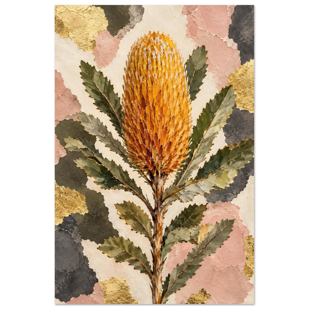 Banksia Australian Native Flower Fine Art Poster 40x60 cm 16x24″