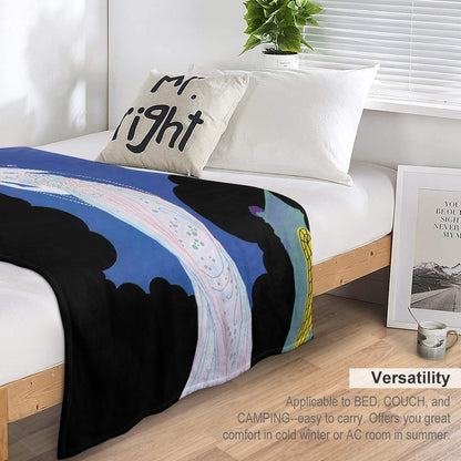 Vintage Glamour Lady Flannel Blanket – “Ms Vogue” Art Print Ultra-Soft Flannel Throw Blanket