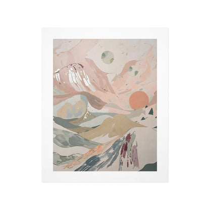 Celestial Dusk – Abstract Pastel Landscape Canvas Wall Art Print 11"x14" (28 x 35cm)
