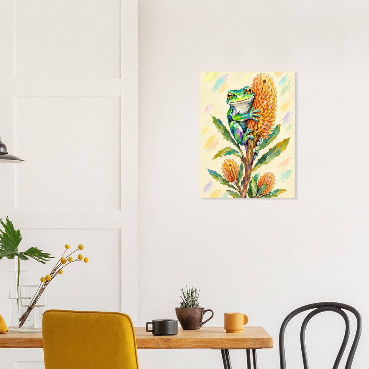 Green Tree Frog Painted Australian Animal Fine Art Poster