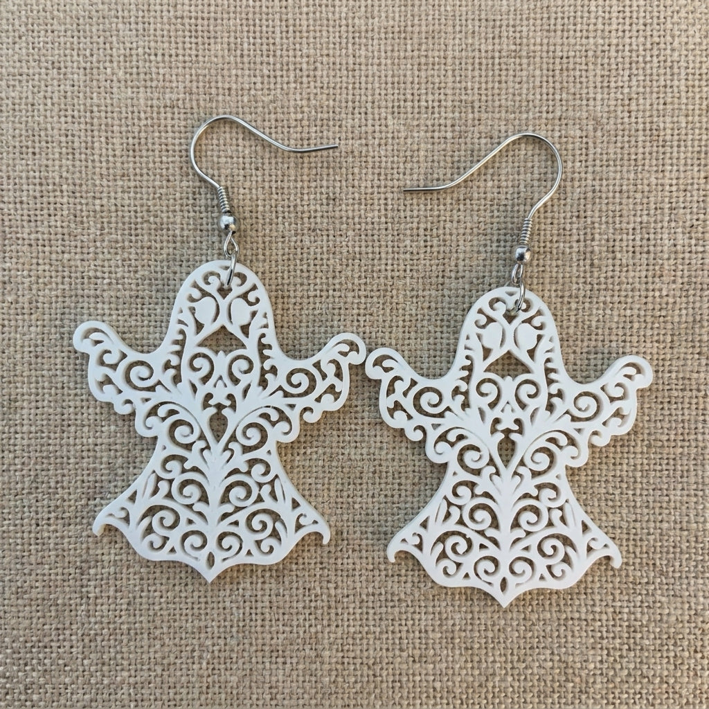 Ghost filigree Dangle Earrings