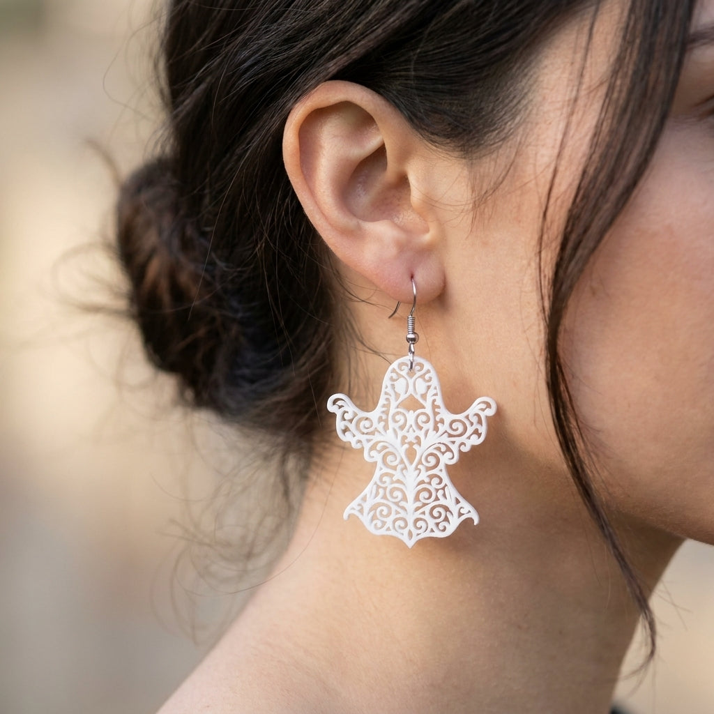 Ghost filigree Dangle Earrings