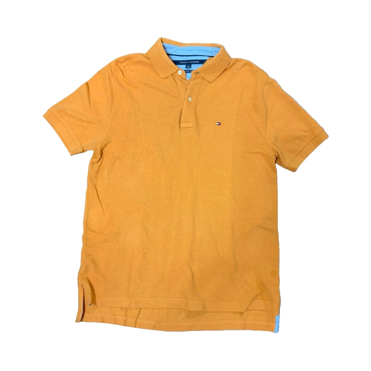 Tommy Hilfiger | Mens Polo Shirt | Orange | Classic Fit | Cotton | Size M | Pre-Owned