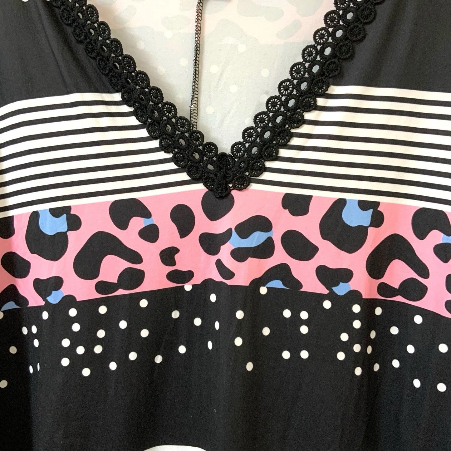 Shein Curve Womens Top | Leopard Print Lace | Size 2XL | NWOT
