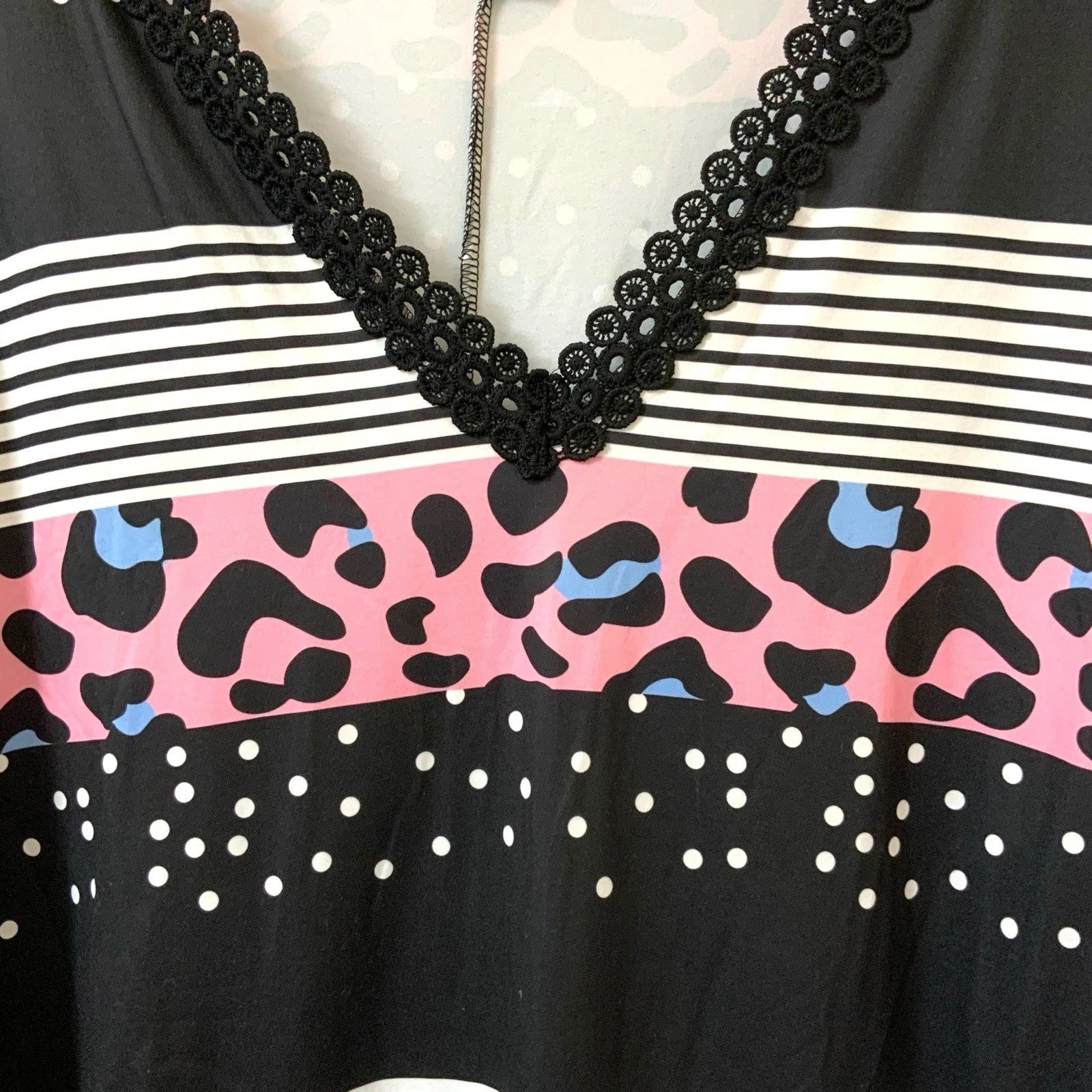 Shein Curve Womens Top | Leopard Print Lace | Size 2XL | NWOT